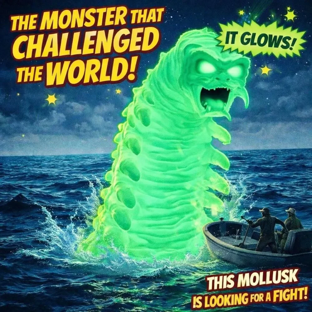 The monster that challenged the world glow in the dark toy figure